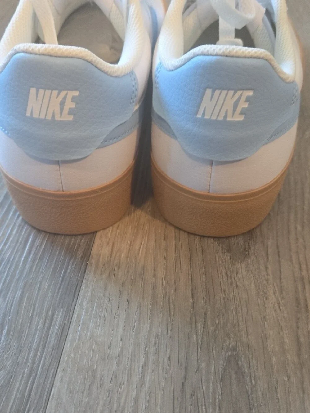 Nike Court Shot White/pyshic Blue   Men 7/womens 8.5 NEW FQ8146-114 Retail $100